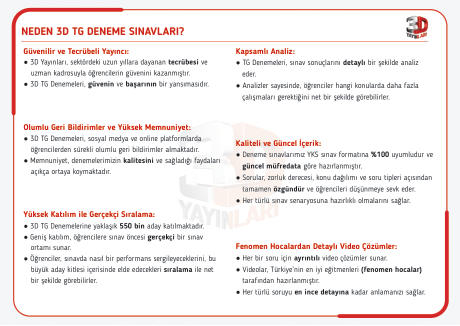Neden 3D TG Deneme Sınavları
