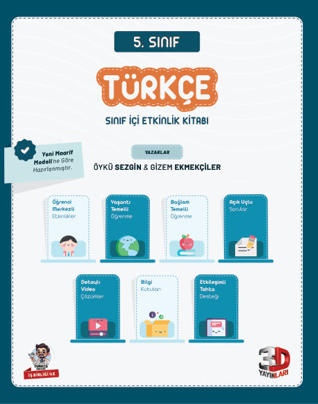 3D 5.Sınıf Türkçe Sınıf İçi Etkinlik Kitabı