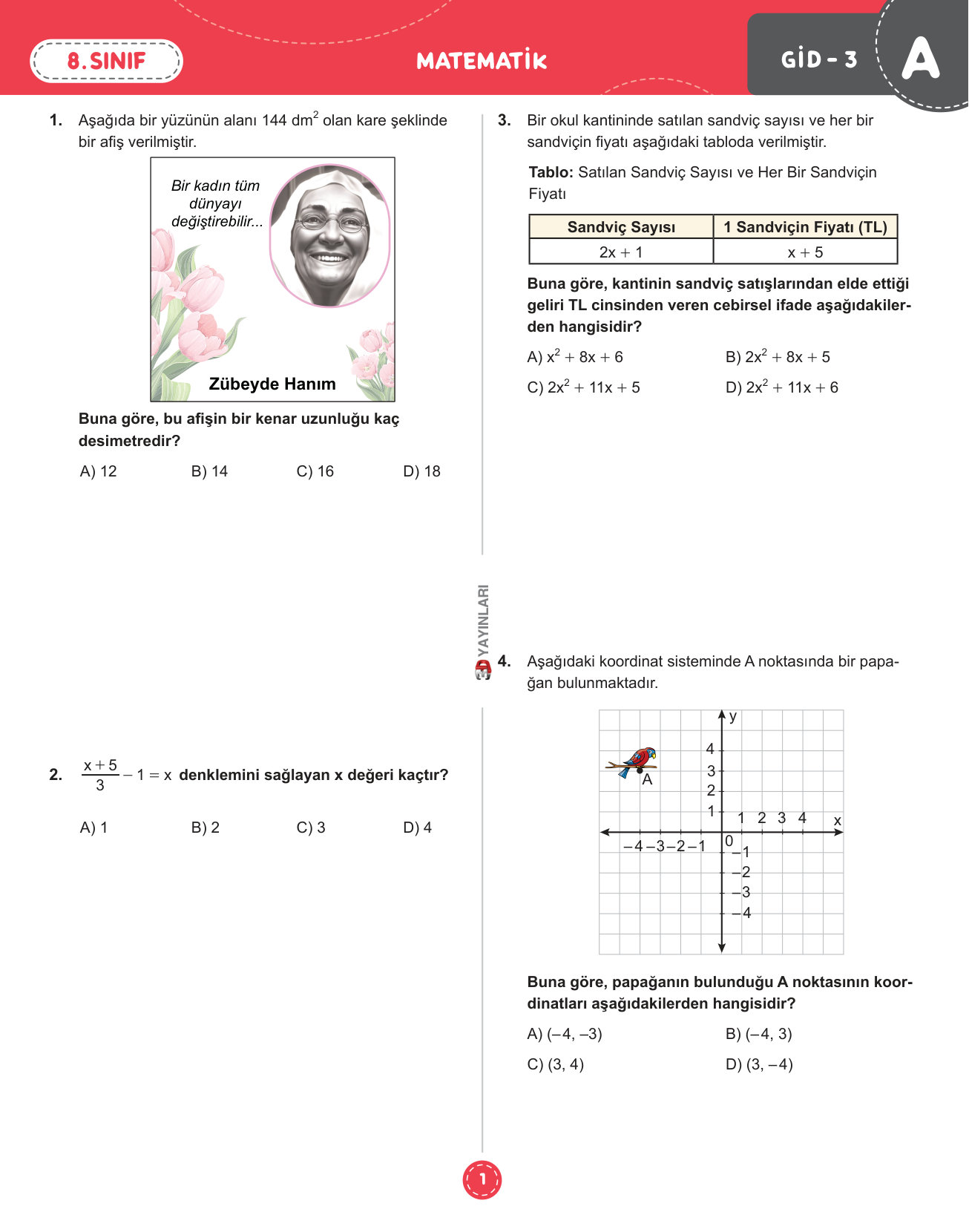3D 8.SINIF GİD 03 SAYISAL — sayfa 1
