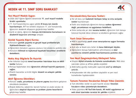 NEDEN 4K 11. SINIF SORU BANKASI
