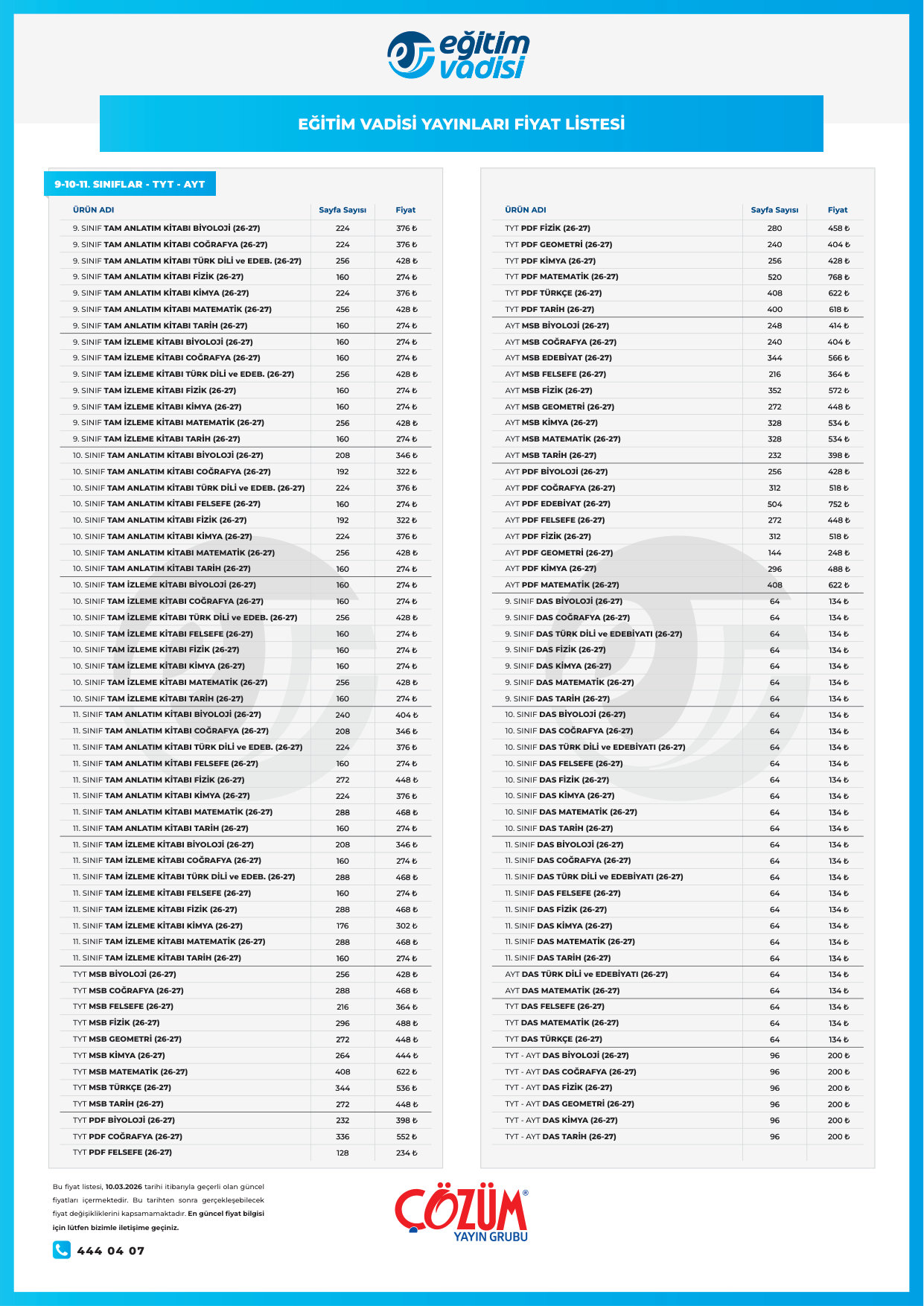 EV FIYAT LISTESI 26-27 — sayfa 1