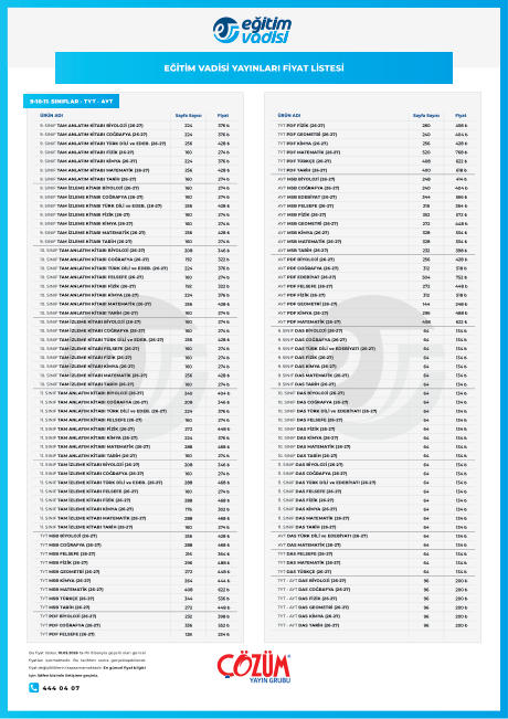 EV FIYAT LISTESI 26-27
