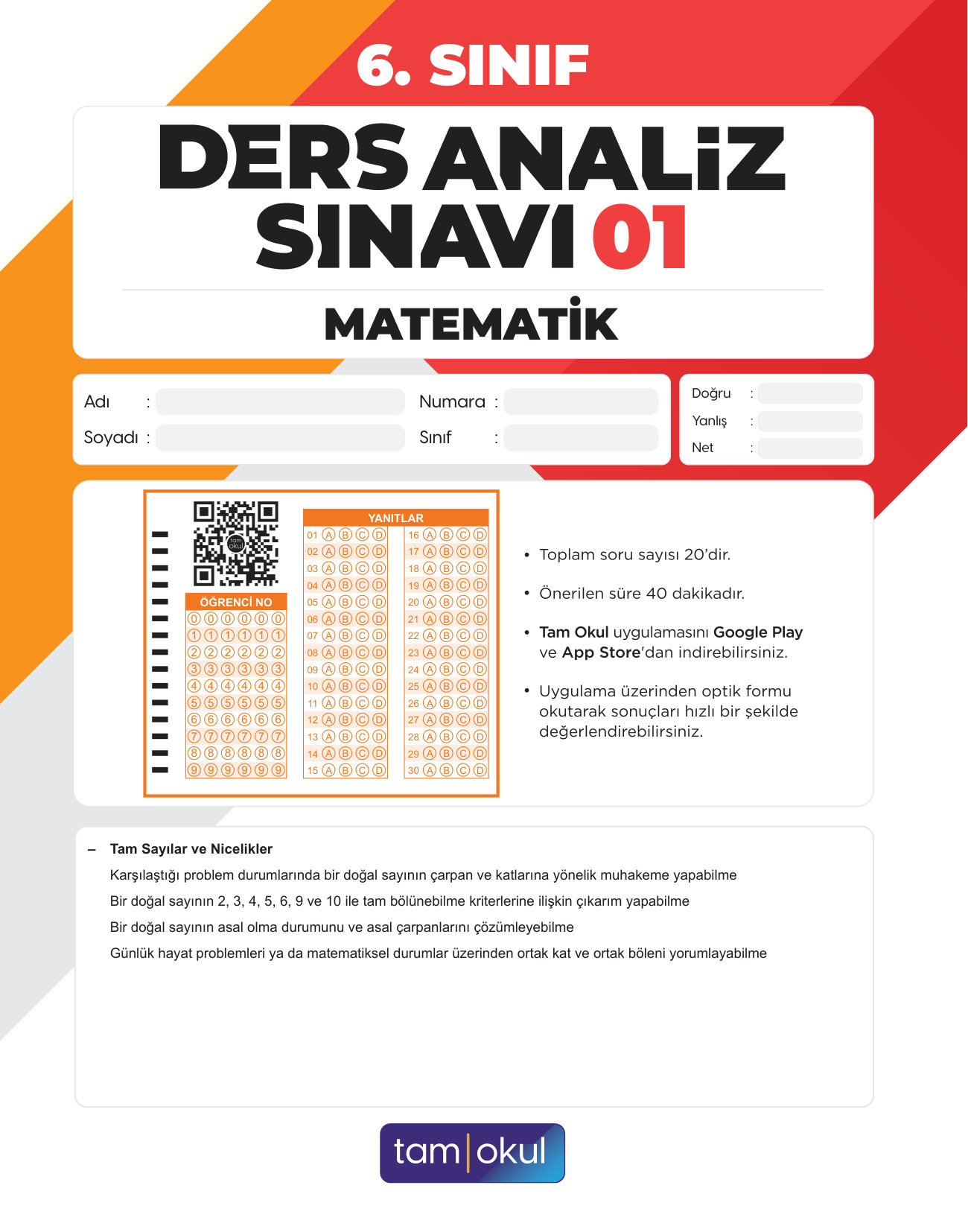 6 sınıf Matematik Das — sayfa 1