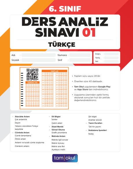 6 sınıf Türkçe Das