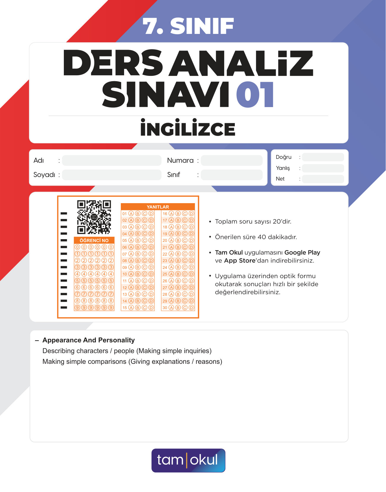 7 sınıf İngilizce Das — sayfa 1