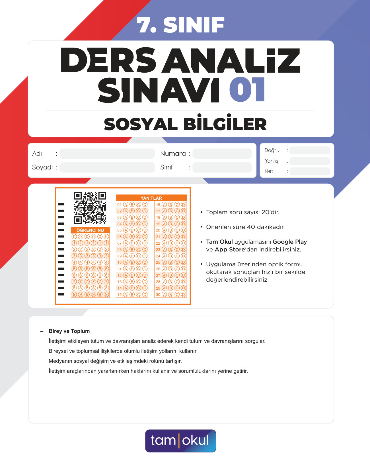 7 sınıf Sosyal Das — sayfa 1