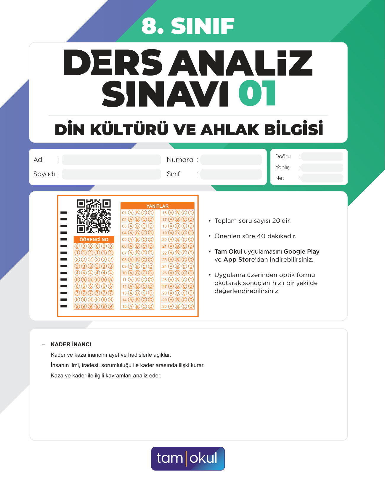 8 sınıf Din Kültürü Das — sayfa 1